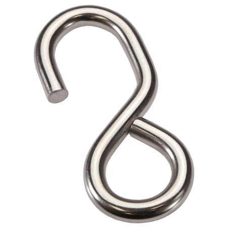 1-1/2 S-Hook, Type 304 Stainless Steel, 765 Lbs. Break Strength